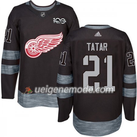 Herren Eishockey Detroit Red Wings Trikot Tomas Tatar 21 1917-2017 100th Anniversary Adidas Schwarz Authentic